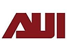 AUI logo in red and white, company brand mark on homepage