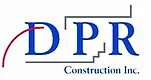 DPR Construction Inc. logo with red arch and blue lettering