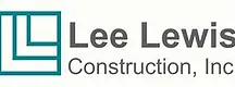 Lee Lewis Construction, Inc. company logo with teal square emblem